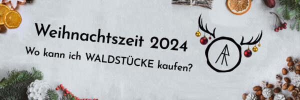 Weihnachtsbanner Waldstücke - Unikate aus Holz.